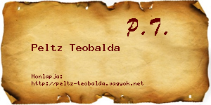Peltz Teobalda névjegykártya